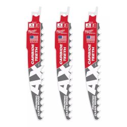 6'' 3TPI The AX With Carbide Sawzall Blade For Pruning & Clean Wood 3PK